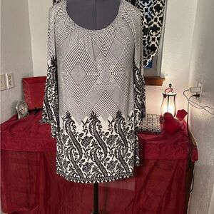 Elegant Black and White Women's Dress